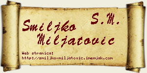 Smiljko Miljatović vizit kartica
